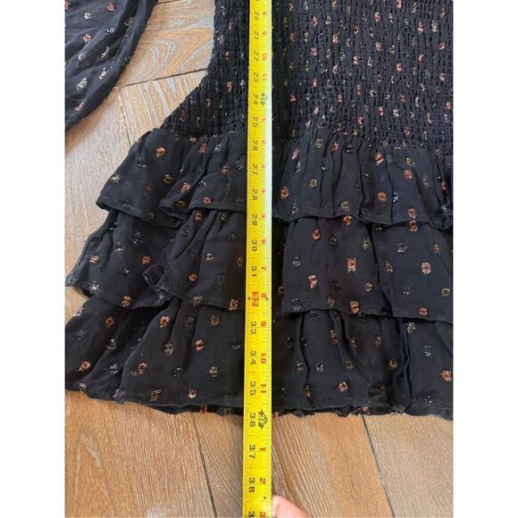 NWOT Allison New York Scarlett Black Metallic Dress Size Large - Picture 9 of 12